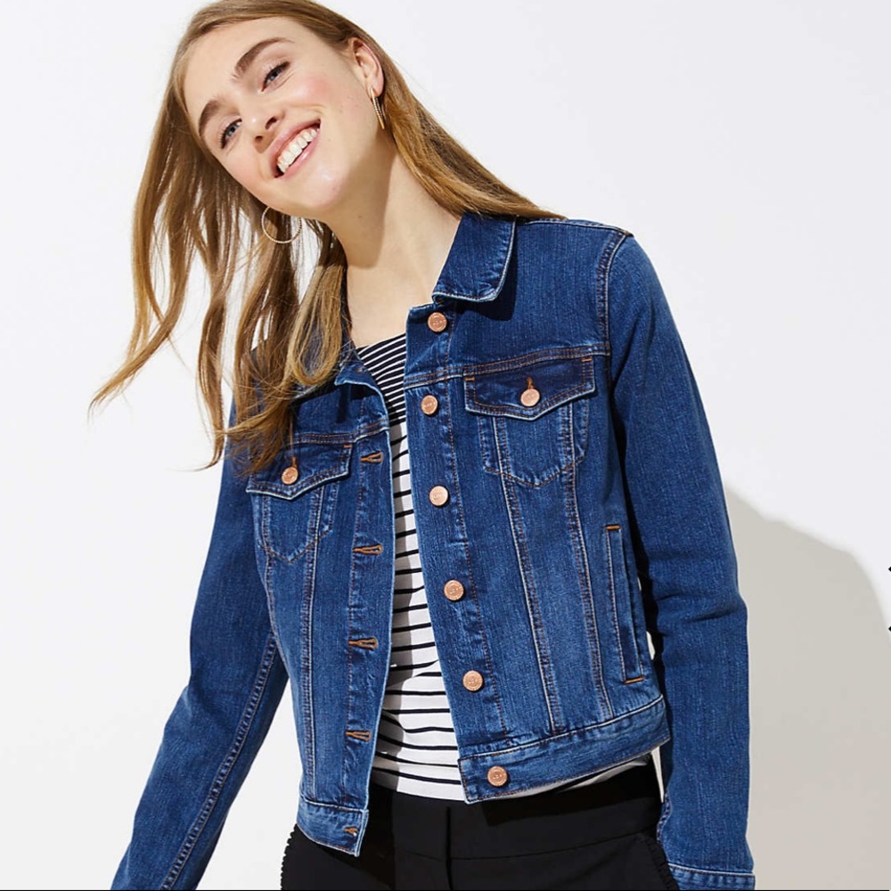 Loft by Ann Taylor Modern Denim Jacket - XXSP